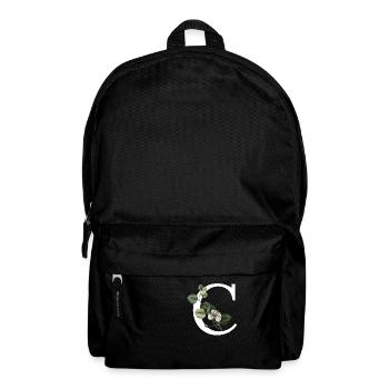 Buchstabe C Botanisches Grün - Rucksack - Schwarz - Vorne