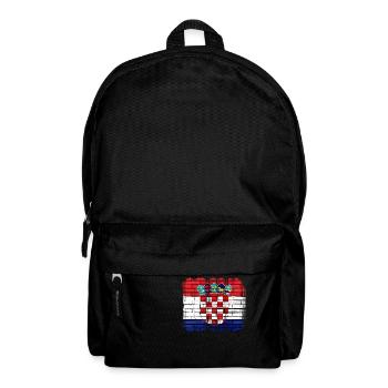 Kroatien hrvatska kroatien hrv hr zagreb geteilte Flagge - Rucksack - Schwarz - Vorne