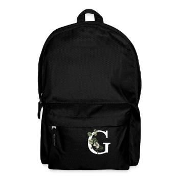 Buchstabe G Botanisches Grün - Rucksack - Schwarz - Vorne