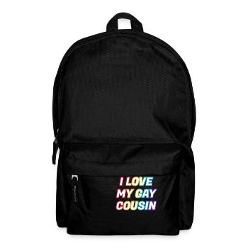 Ich liebe meinen schwulen Cousin - Rucksack - Schwarz - Vorne