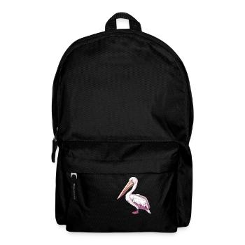 Elegant White Pelican Standing - Backpack - black - Front