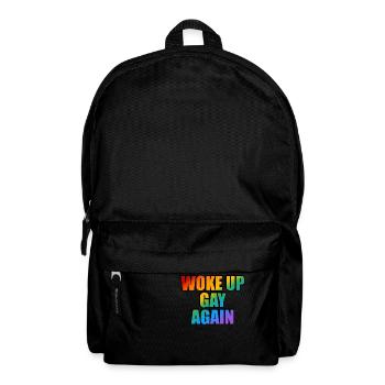 Wieder schwul aufgewacht - lustige LGBTQ-Pride - Rucksack - Schwarz - Vorne