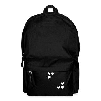 hearts pattern frame symbol heart love - Backpack - black - Front