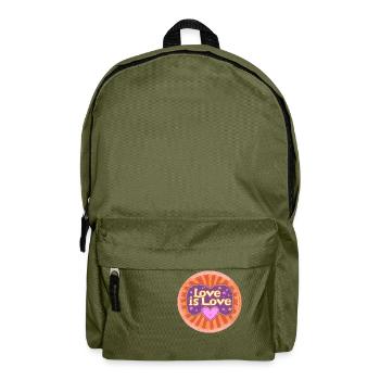 Love is love 1 - Backpack - olive green - Front
