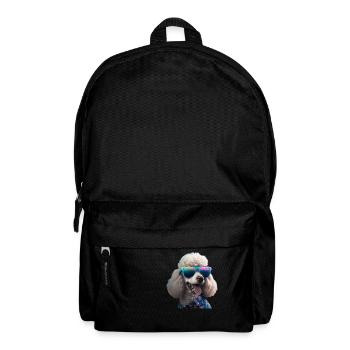 Welpe, Hund, Pudel, Hunde, cool mit Sonnenbrille - Rucksack - Schwarz - Vorne