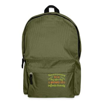 Nature's Infinite Beauty - Backpack - olive green - Front
