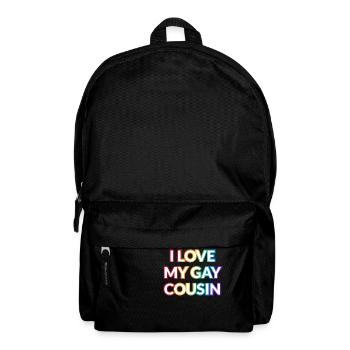 Ich liebe meinen schwulen Cousin - Rucksack - Schwarz - Vorne