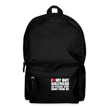 I LOVE MY HOT GIRLFRIEND - Backpack - black - Front