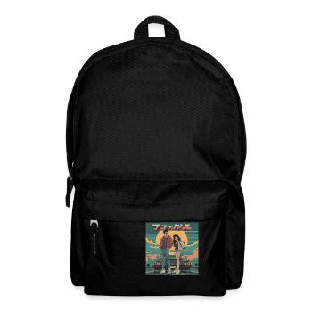 Anime Teens Années 80 Calmant Impression de mode de haute qualité - Sac à dos - noir - Devant