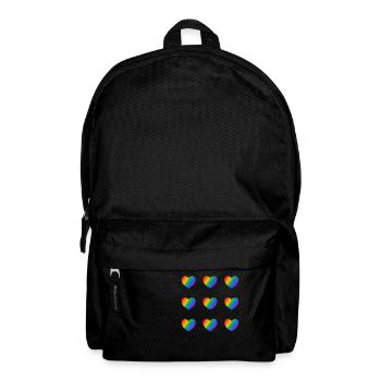 Rainbow hears - Backpack - black - Front