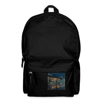 Années 80 Anime Guy Calmant Impression de mode de haute qualité - Sac à dos - noir - Devant