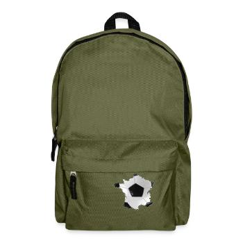 France | real football | Map - Backpack - olive green - Front