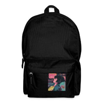 Années 80 Anime Guy Calmant Impression de mode de haute qualité - Sac à dos - noir - Devant