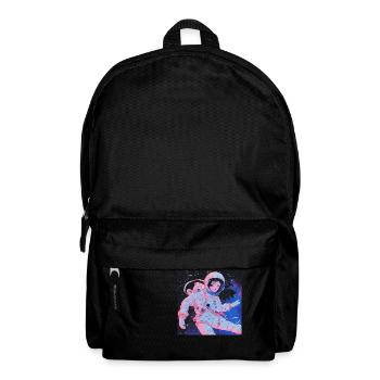 80s anime girl calming high quality fashion print - Backpack - black - Front