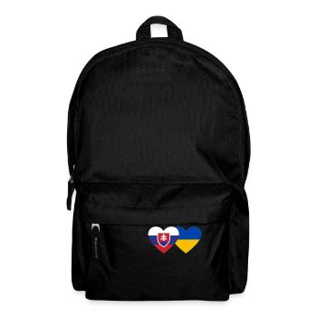 Slowakei Ukraine Flagge Herz - Rucksack - Schwarz - Vorne