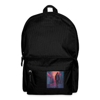 Années 80 Anime Guy Calmant Impression de mode de haute qualité - Sac à dos - noir - Devant