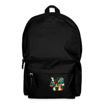 plants and music - high quality fashion print - Backpack - black - Front