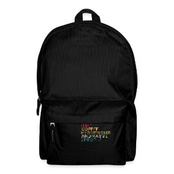 Coffee Lovers Rottweiler Dog Owner Funny Quote Vin - Backpack - black - Front