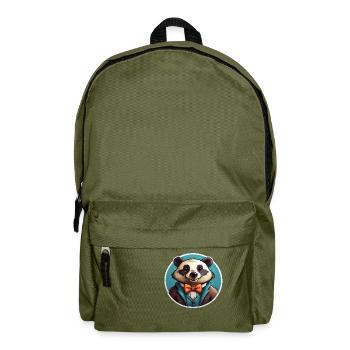Funny Panda Bear - Backpack - olive green - Front