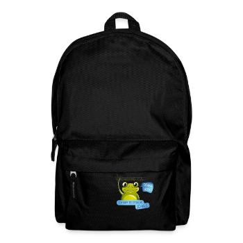 Tschüß Kita - Schulkind - Rucksack - Schwarz - Vorne