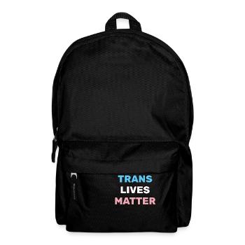 Trans-Leben zählen - Transgender Pride - Rucksack - Schwarz - Vorne