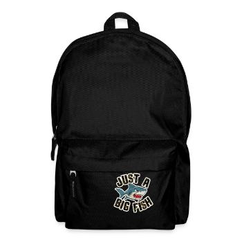 Shark - Humor - Just a Big Fish - Backpack - black - Front