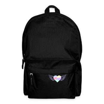 Pastellfarbenes Herz mit Flügeln - ApriNoeScor - Rucksack - Schwarz - Vorne