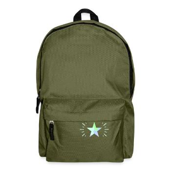 Pastellfarbener Leuchtender Stern - ApriNoeScor - Rucksack - Olivgrün - Vorne