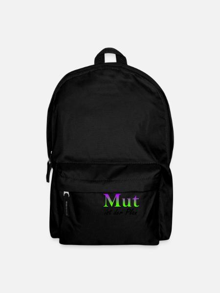 Mut ist der Plan - Rucksack - Schwarz