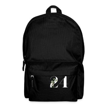 Numéro 24 floral vert -24e anniversaire floral - Sac à dos - noir - Devant