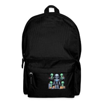 Aliens build robots - Backpack - black - Front