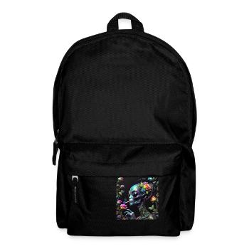 Außerirdisch, Geschenkidee, Fantasie, Rosen, - Rucksack - Schwarz - Vorne