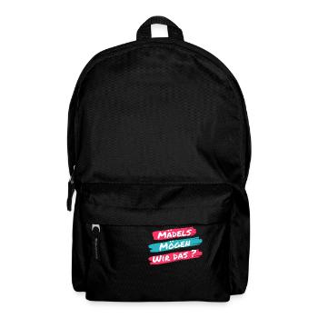 Girls, do we like that? Funny saying of a click - Backpack - black - Front