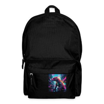 Neon Komodo Waran - Rucksack - Schwarz - Vorne