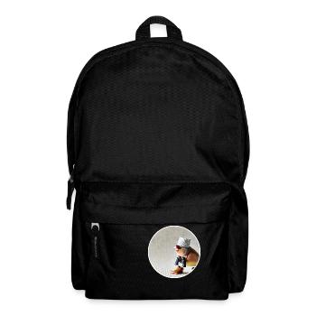 Distelfink mit Fernglas - Rucksack - Schwarz - Vorne