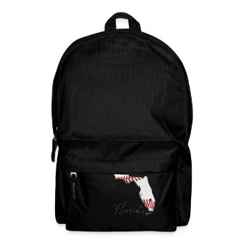 Vrai baseball en Floride Carte de l’État FL - Sac à dos - noir - Devant