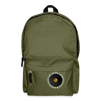 Dub Reggae Schallplatte - Rucksack - Olivgrün - Vorne