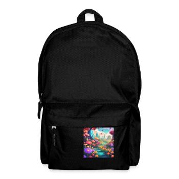 Flowers 1 - Rucksack - Schwarz - Vorne