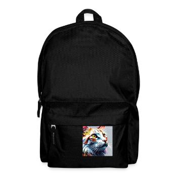 Katze weissrot - Rucksack - Schwarz - Vorne