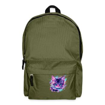 cosmic cat - Backpack - olive green - Front