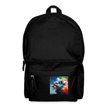 Maus Farbig - Rucksack - Schwarz - Vorne