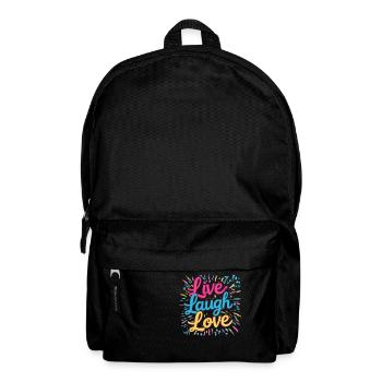 Lebe, Lachen, Liebe - Rucksack - Schwarz - Vorne