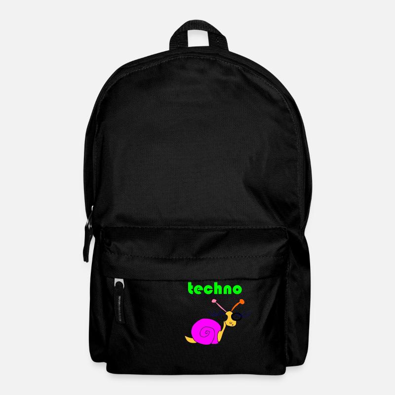 techno schnecke - Rucksack - Schwarz