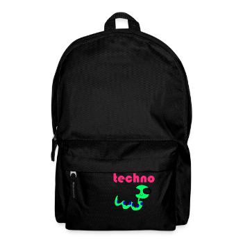 techno wurm - Rucksack - Schwarz - Vorne