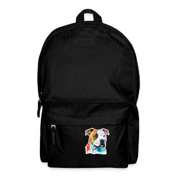 American Staffordshire Terrier Wasserfarben - Rucksack - Schwarz - Vorne
