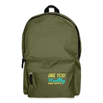 Healthy and Happy ? - Rucksack - Olivgrün - Vorne