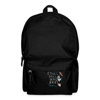 Angry cat - not on the right day - Backpack - black - Front