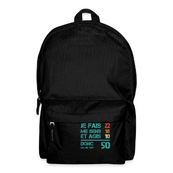 50 ans anniversaire homme femme humour rigolo - Sac à dos - noir - Devant