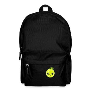 Happy lime in green cartoon style - Backpack - black - Front