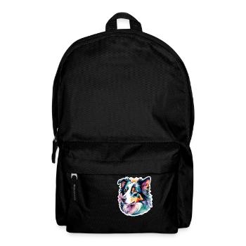 Border Collie Watercolors - Backpack - black - Front